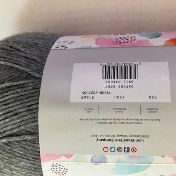 Lion Brand Pound of Love Yarn (2 Skeins) Oxford Grey - Picture 2 of 2